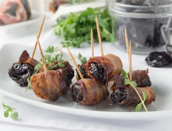 Plums Wrapped In Bacon From The Air Fryer